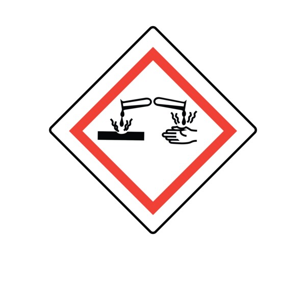 GHS Pictogram Label - Corrosive 7/8" x 7/8"